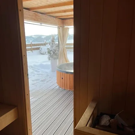 Dom Na Zielonym Wzgorzu Z Wlasna Sauna I Jacuzzi Feriehus