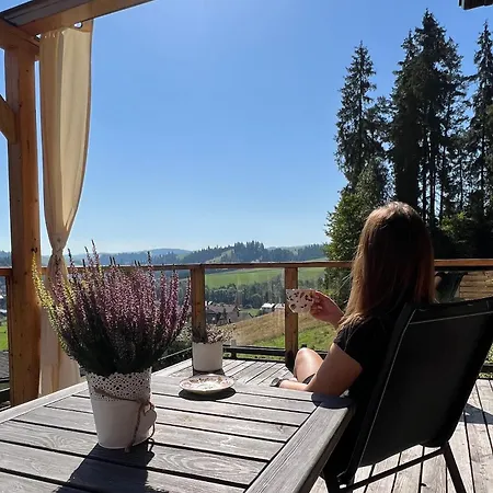 Dom Na Zielonym Wzgorzu Z Wlasna Sauna I Jacuzzi Feriehus Łapsze Niżne
